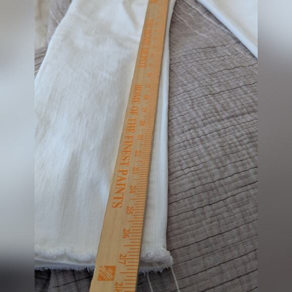 DL1961 Mara Straight High Rise Instasculpt White Jeans Raw Hem, Sz 27x27 - Picture 11 of 11